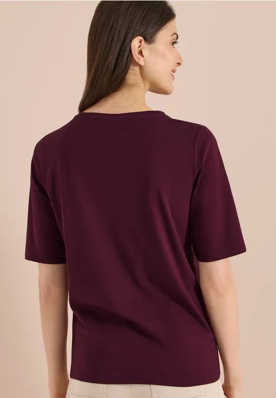 Basic Shirt met boothals