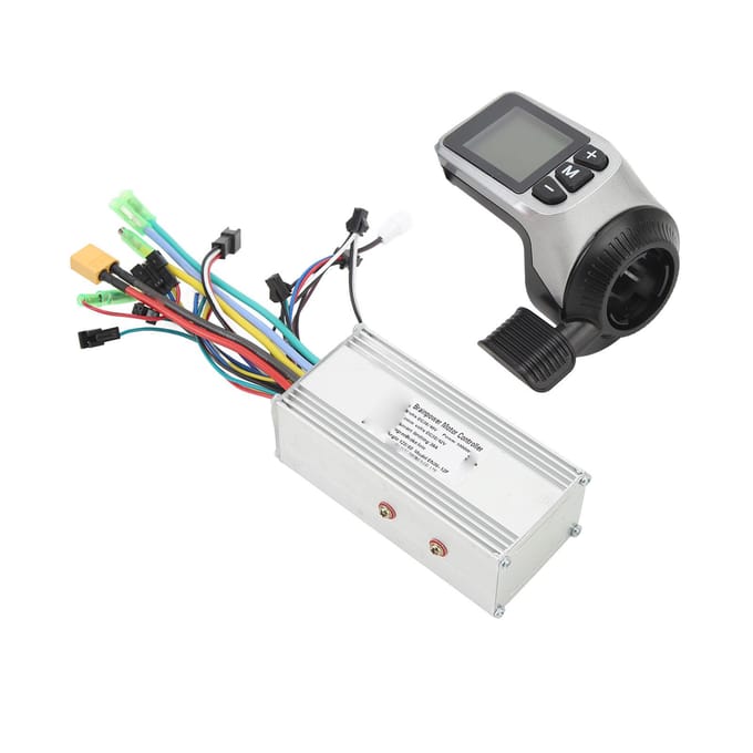Elektrische Fiets Sinusgolf Borstelloze Controller Kit 36V 48V 1000W 38A 3 Modi Controller 124DX Duim gray