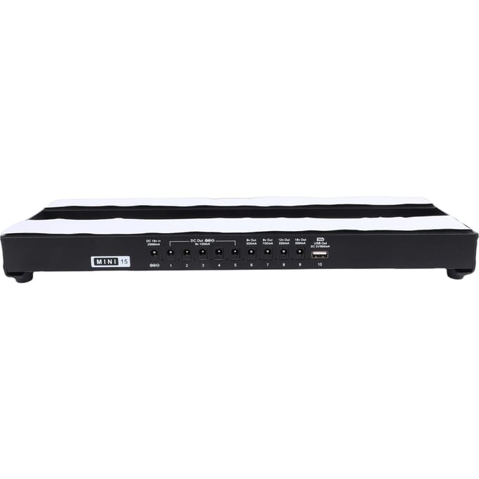 Pédalier de Guitare Électrique 8 Sorties CC 1 Sortie USB avec Bande Adhésive Velcro Alimentation Intégrée Bruit de Pédalier black