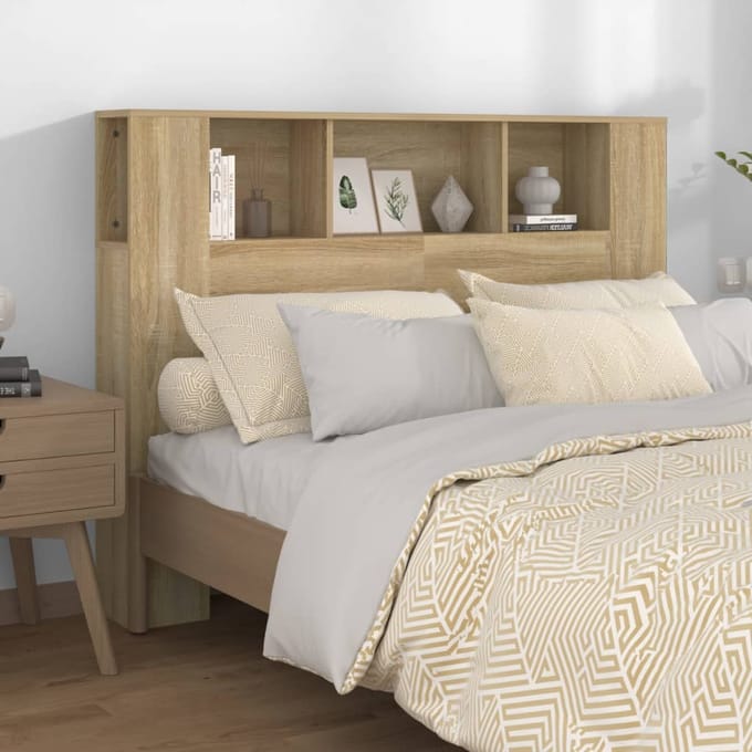 vidaXL - Hoofdbordkast - 140x18,5x104,5 - cm - sonoma - eikenkleurig