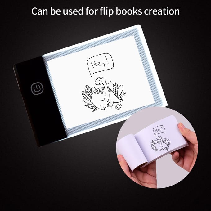 Super Mini LED Light Pad Ultradunne Light Box USB-Powered Instelbare Helderheid Artcraft Tracer black