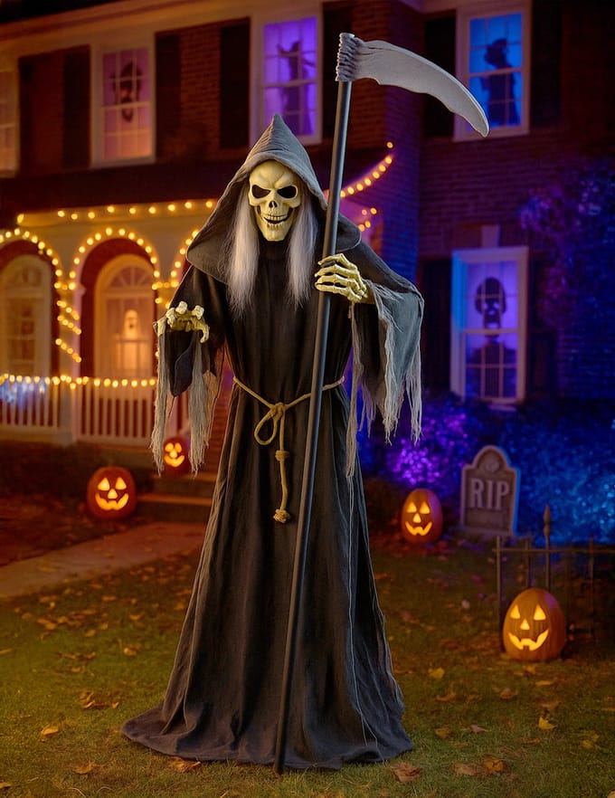 RIETHMULLER - Animated Giant Grim Reaper Decoration 182 cm