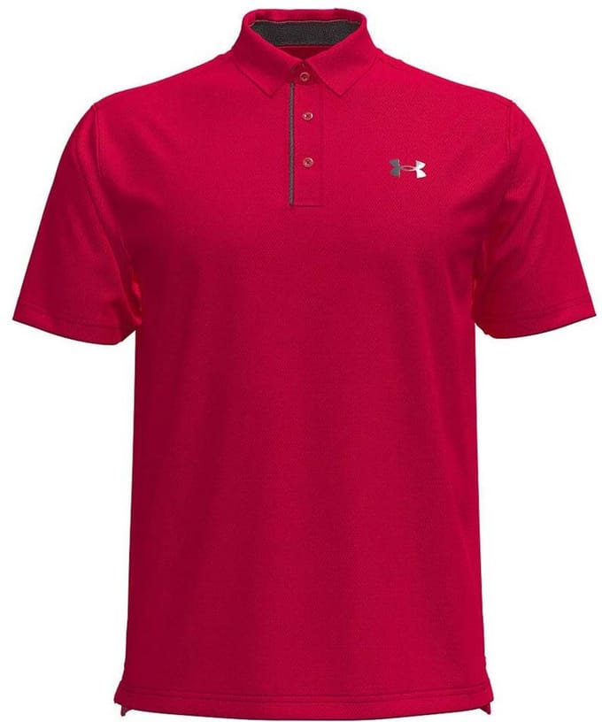 Under Armour Golf Tech Korte Mouw Poloshirt Rood S / Regular Man