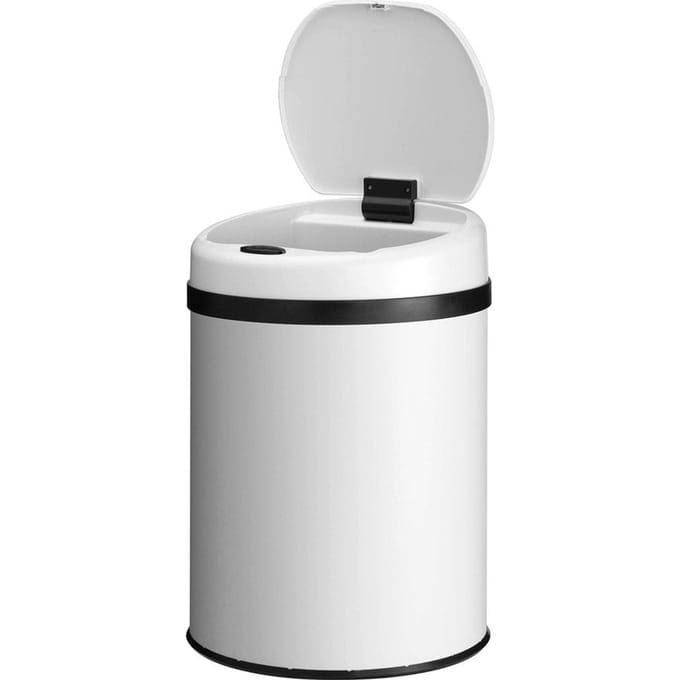 Automatische Prullenbak / Afvalemmer / Sensorprullenbak - 30 Liter - Wit - Rond