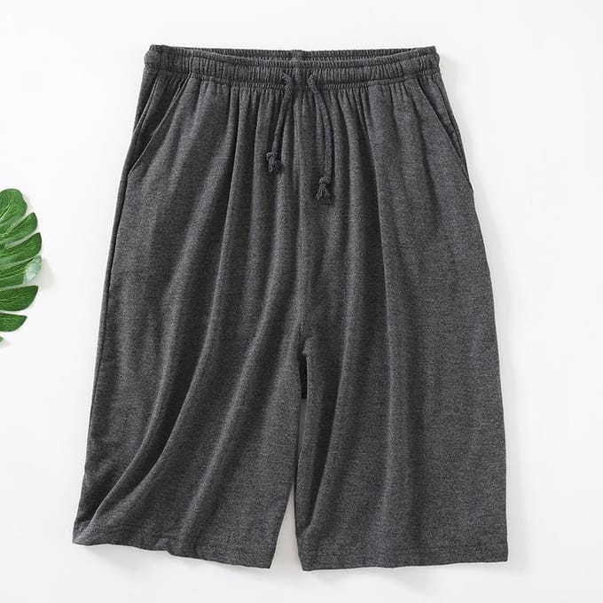 Heren Losse Shorts Dun Elastisch Ademend Stretch Snel drogend Casual Plus Size Pyjamabroek Strand Shorts 4XL donkergrijze kleur