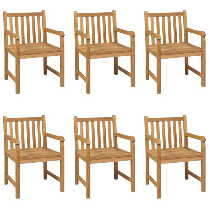 vidaXL - 7-delige - tuinset - 180x90 - cm - massief - teakhout