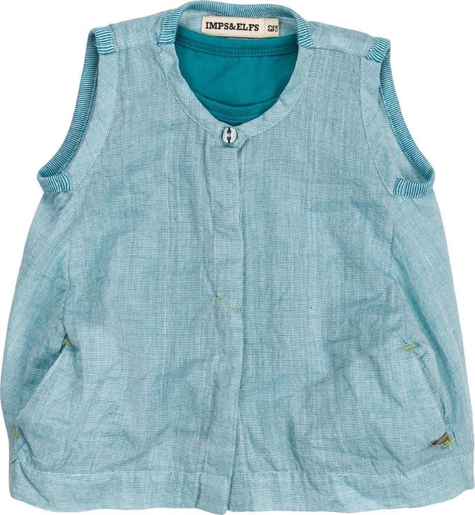 Imps & Elfs Meisjesblouse - Blauw - Maat 68