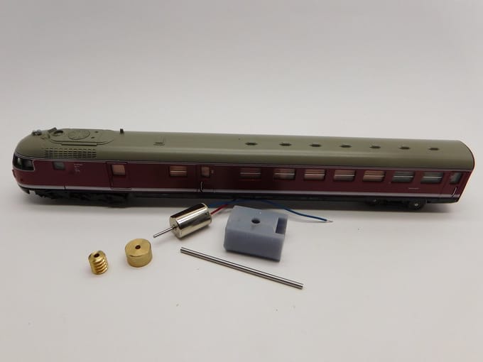 micromotor NLM03C motor ombouwset voor Lima / Minitrain VT 08, BR 608