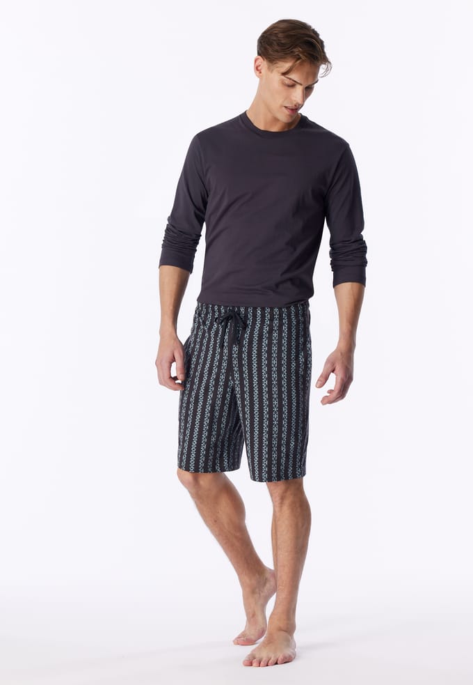 Bermuda-short, ijsblauw met patroon - Mix+ Relax 52
