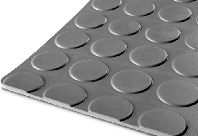 Rubber op rol 10mx1200mmx3mm nop grijs MW Tools RRNG1200