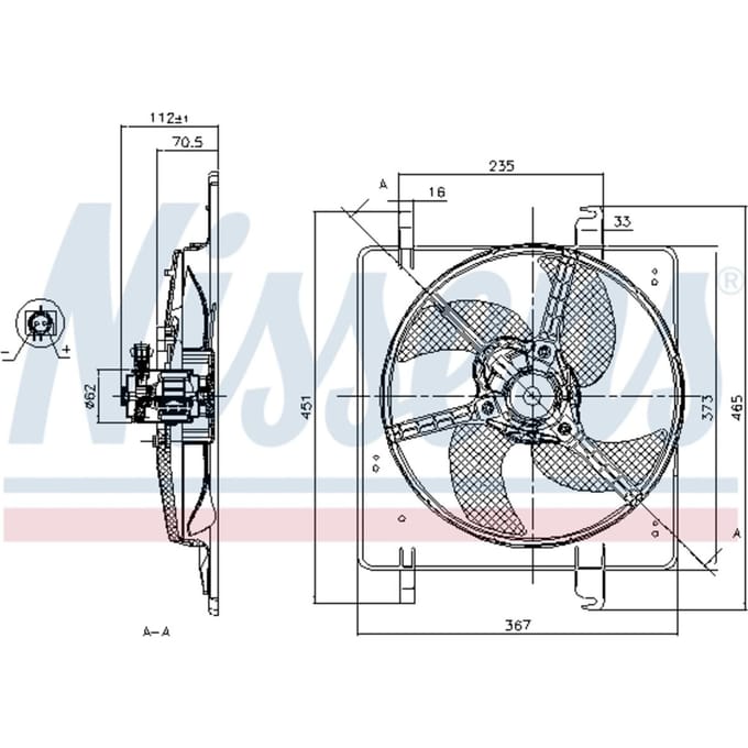 Ventilator NISSENS 85027