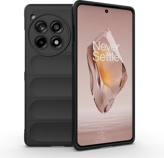 MobyDefend Hoesje - Geschikt voor OnePlus 12R - TPU Gripcase - Zwart
