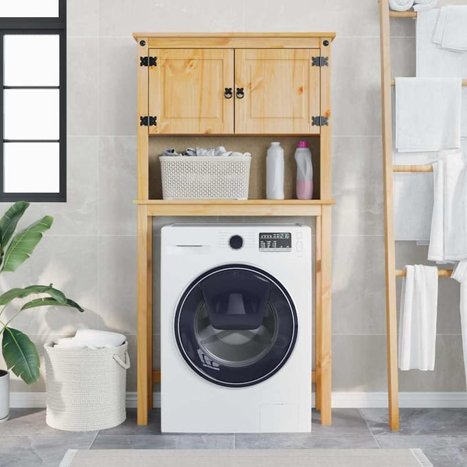 Vidaxl Meuble de Salle de Bain pour Machine à Laver Corona, Bois de Pin Massif