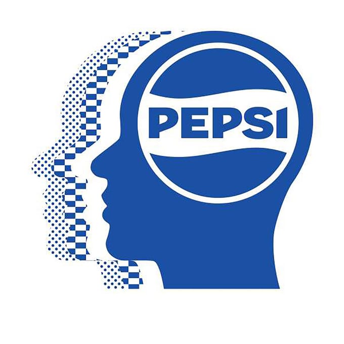 Pepsi Co. Logo Men's T-Shirt - White - M