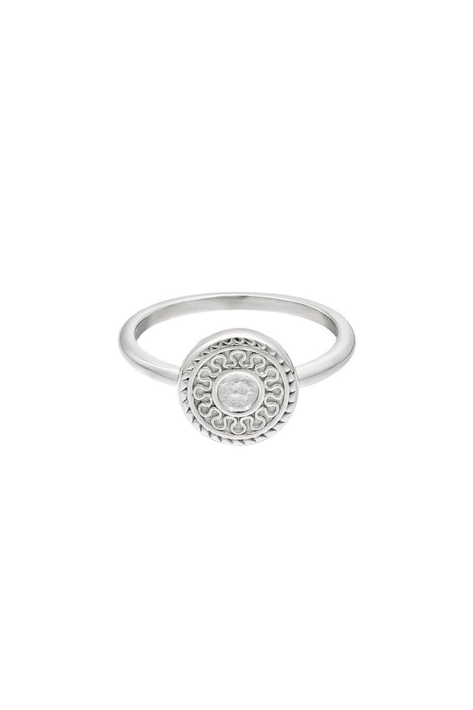 Ring - RVS - Zon - Zilver - Stainless Steel - Maat 16 - Yehwang