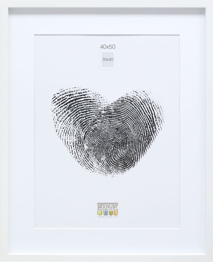 Deknudt Frames fotolijst - wit met passe-partout - 30x40 cm / 40x50 cm