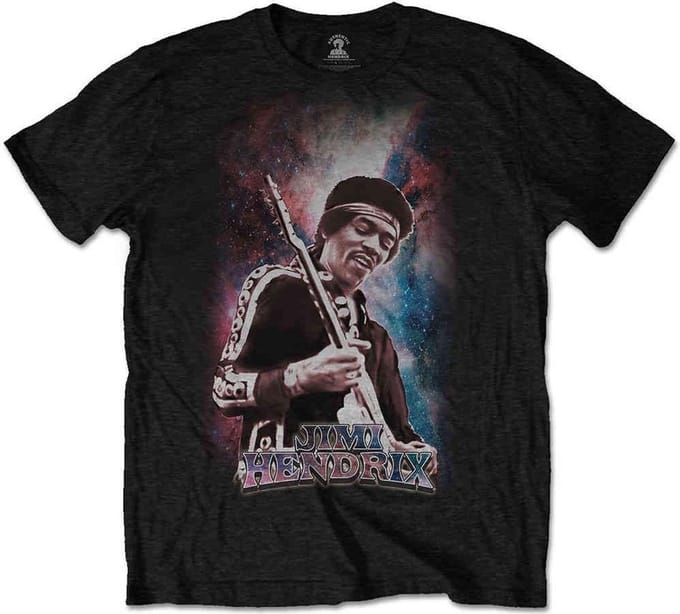 Jimi Hendrix Heren Tshirt -L- Galaxy Zwart
