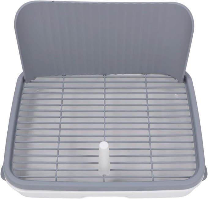Hondenpoepbak met absorberende mat en schepje voor binnen gebruik met antislip bodem.