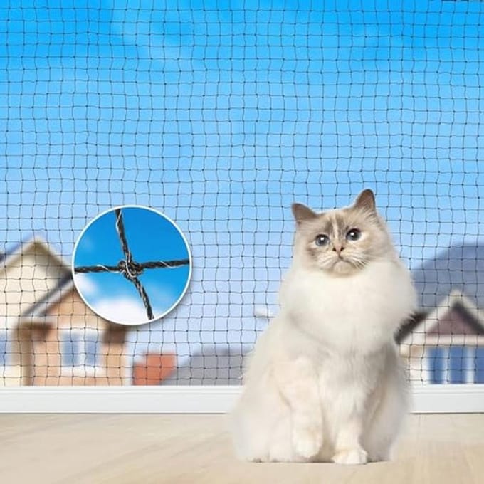 Kattennet voor balkon 6x3 m - Versterkt en UV-bestendig