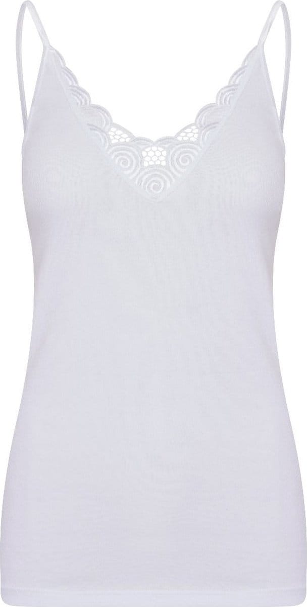 Dames hemdje spaghetti bandjes - Beatrix - Onderhemd - Singlet - 100% katoen - Wit / XL