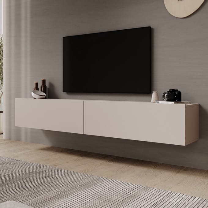 Meubella - Gelvio - TV-Meubel - Beige - 200x32x32 cm