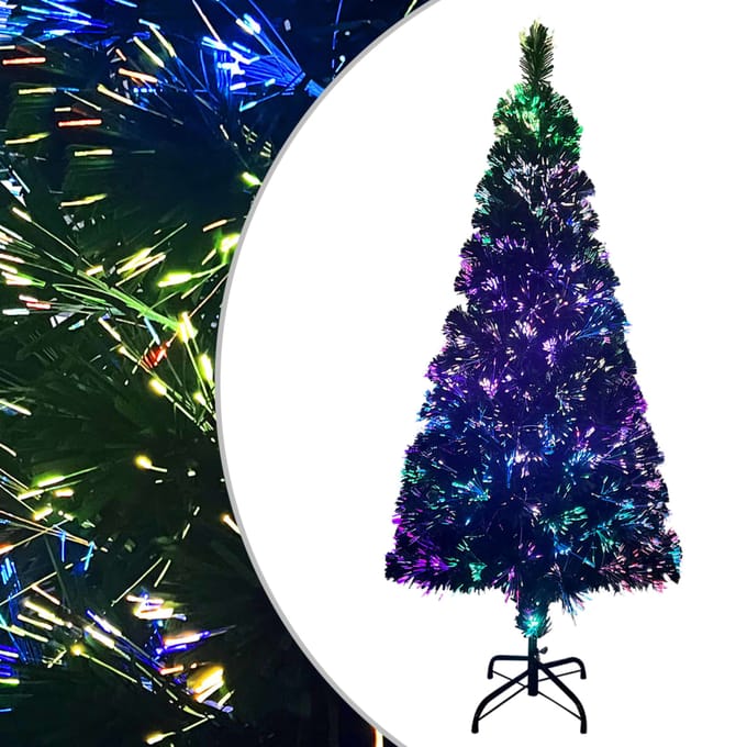vidaXL - Kunstkerstboom - met - standaard - 210 - cm - glasvezel - groen