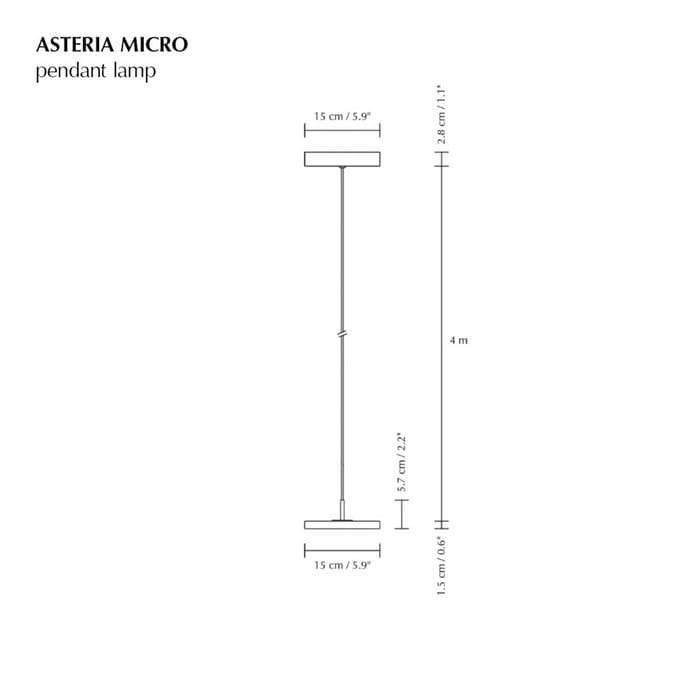 Umage Asteria Micro Hanglamp Gepolijst Staal/stalen Bovenkant