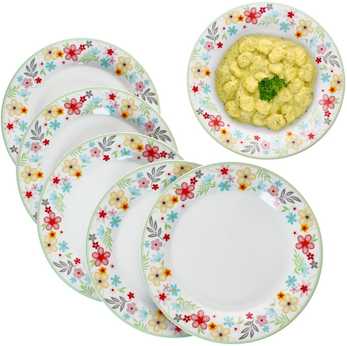 MamboCat MamboCat Set van 6 Variant dinerborden BLÜMCHEN