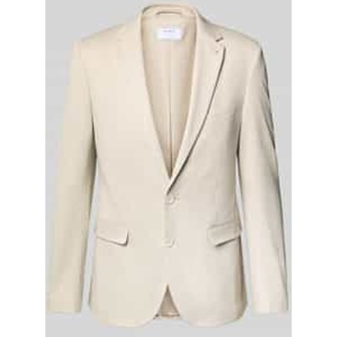 Super slim fit 2-knoops colbert met paspelzakken