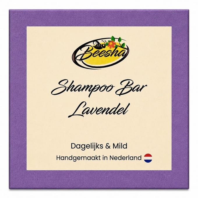 Beesha - Shampoo Bar Lavendel - Vegan - Sulfaatvrij - Parabeenvrij - CG Proof