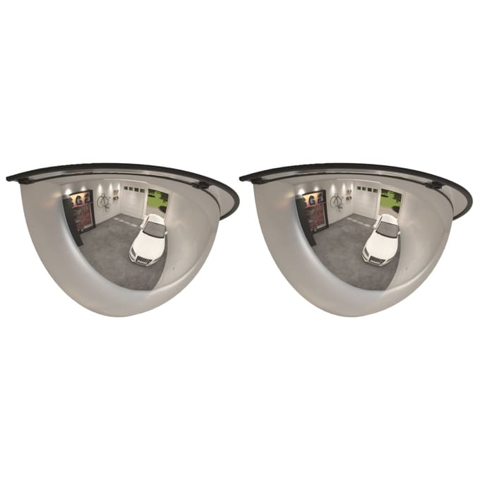 vidaXL - Verkeersspiegel - halve - bol - 2 - st - Ø - 30 - cm - acryl