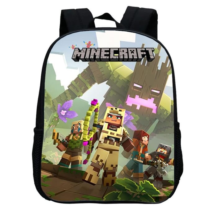 Bedrukte Kleuterschooltas, Cartoon Minecraft 12-Inch Rugzak, Licht En Casual 12inch backpack
