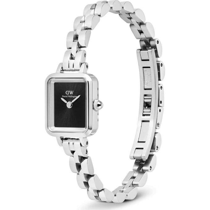 Daniel Wellington DW Watch Quadro Mini Arch 3-link Onyx Sunray Silver 15.4X18.2mm