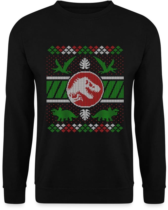 Jurassic World Kerstmis Ontwerp Met T-Rex Sweater Heren