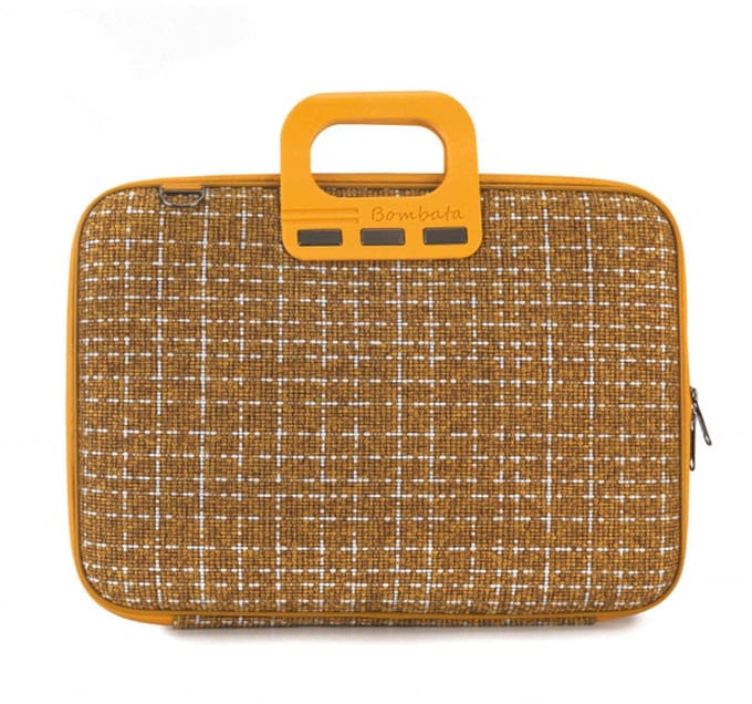 Bombata 'Tweed' 15 inch Nylon Laptoptas - Prato - 15,6 inch - Geel