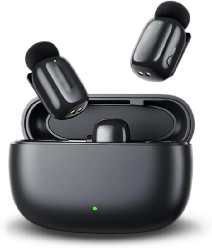 Draadloze Lavalier Microfoon Set met Noise Cancelling voor Livestreaming en Interview