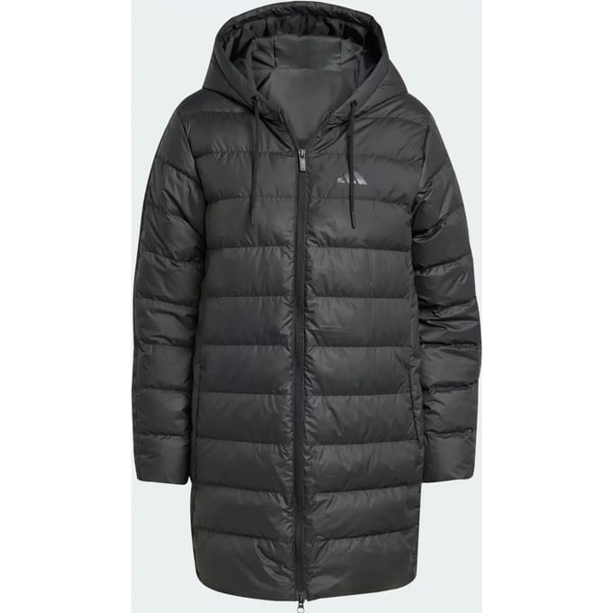 adidas Sportswear Essentials CLIMAWARM 3-Stripes Light Down Parka met Capuchon - Dames - Zwart