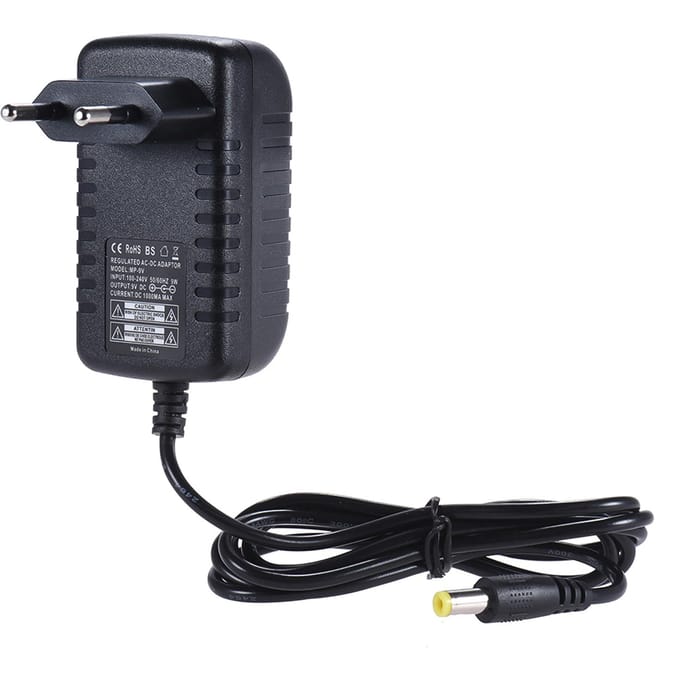9V 1A voedingsadapterconverter voor gitaarbaseffect 100 ~ 240V ingang EU-stekker EU Plug gray