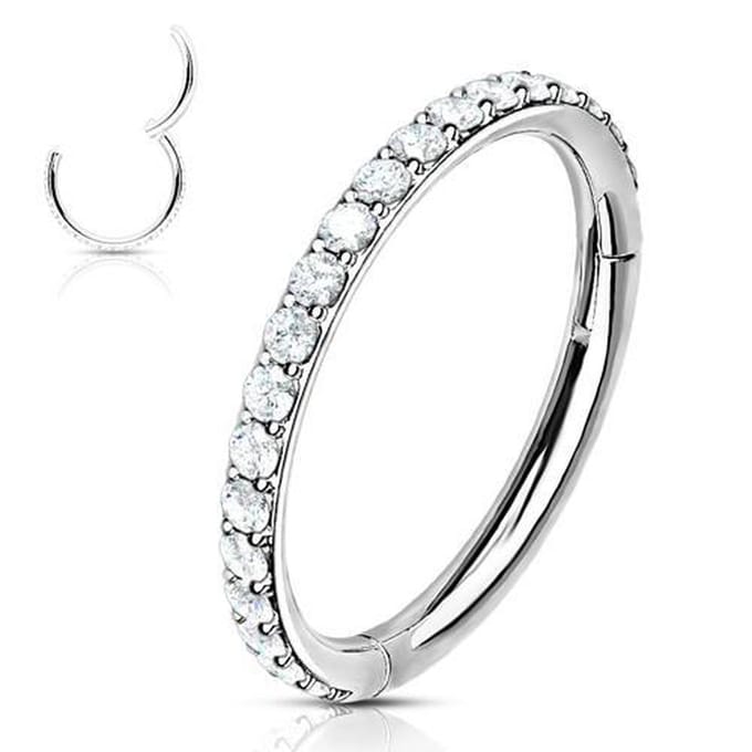 Piercing PVD high quality single CNC 1.2x10 - zilver - LMPiercings