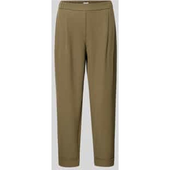 Tapered fit stoffen broek met bandplooien