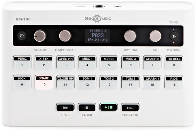 RM-100 ritme- en drummachine van Gear4music, Wit