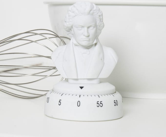 Kikkerland Beethoven Timer - Kookwekker - 60 minuten timer - Keuken accessoires