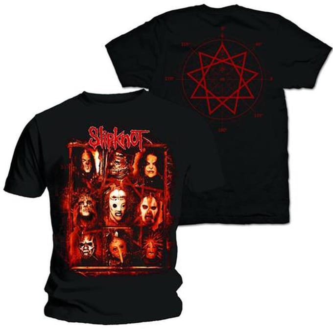 Slipknot - Rusty Face Heren Tshirt - S - Zwart