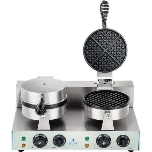 Royal Catering Wafelijzer - 2 x 1300 watt - Rond 10010316