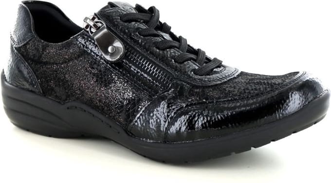 Remonte | Dames veterschoen | Zwart | Maat 40