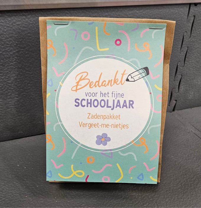 Zadenpakket - Juf - Meester - Bedankt voor het fijne schooljaar