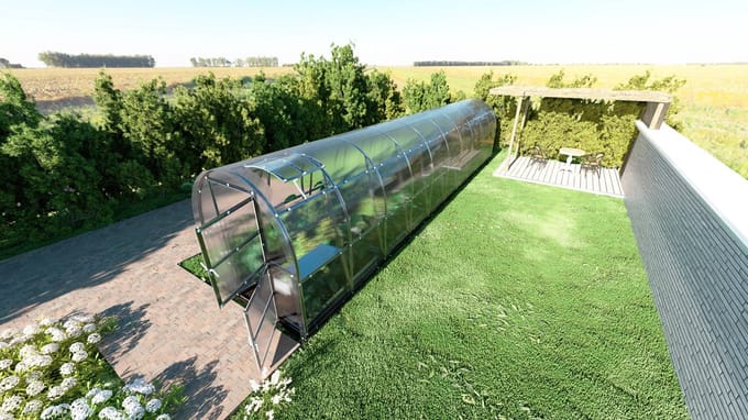 KLASIKA SLIM Tuinkas - 2 x 12 m (24 m²) - 4 mm Dikte - Kweekkas - Polycarbonaat afdekking