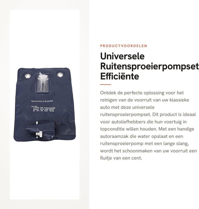 Dailygoods- Ruitensproeierpompset Efficiënte Reiniging