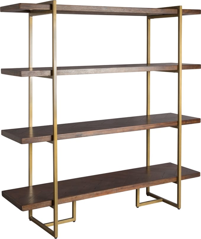Dutchbone Class Wandkast/ Wandplanken Acaciahout Donkerbruin