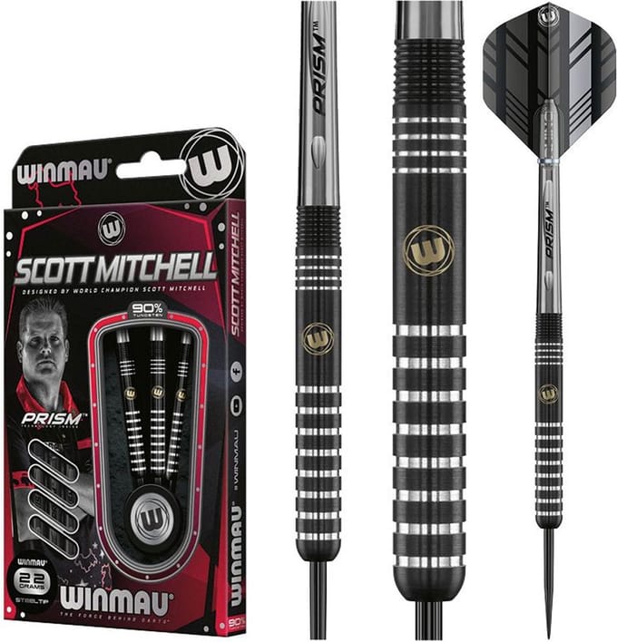 Winmau Scott Mitchell WC 90% - Dartpijlen - 24 Gram
